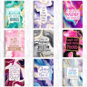 Positive Quotes Notebook Sublimation Design, Daily Affirmation Journal Cover Note Book, Encouragement Diary Note Book, Junk Journal Cover