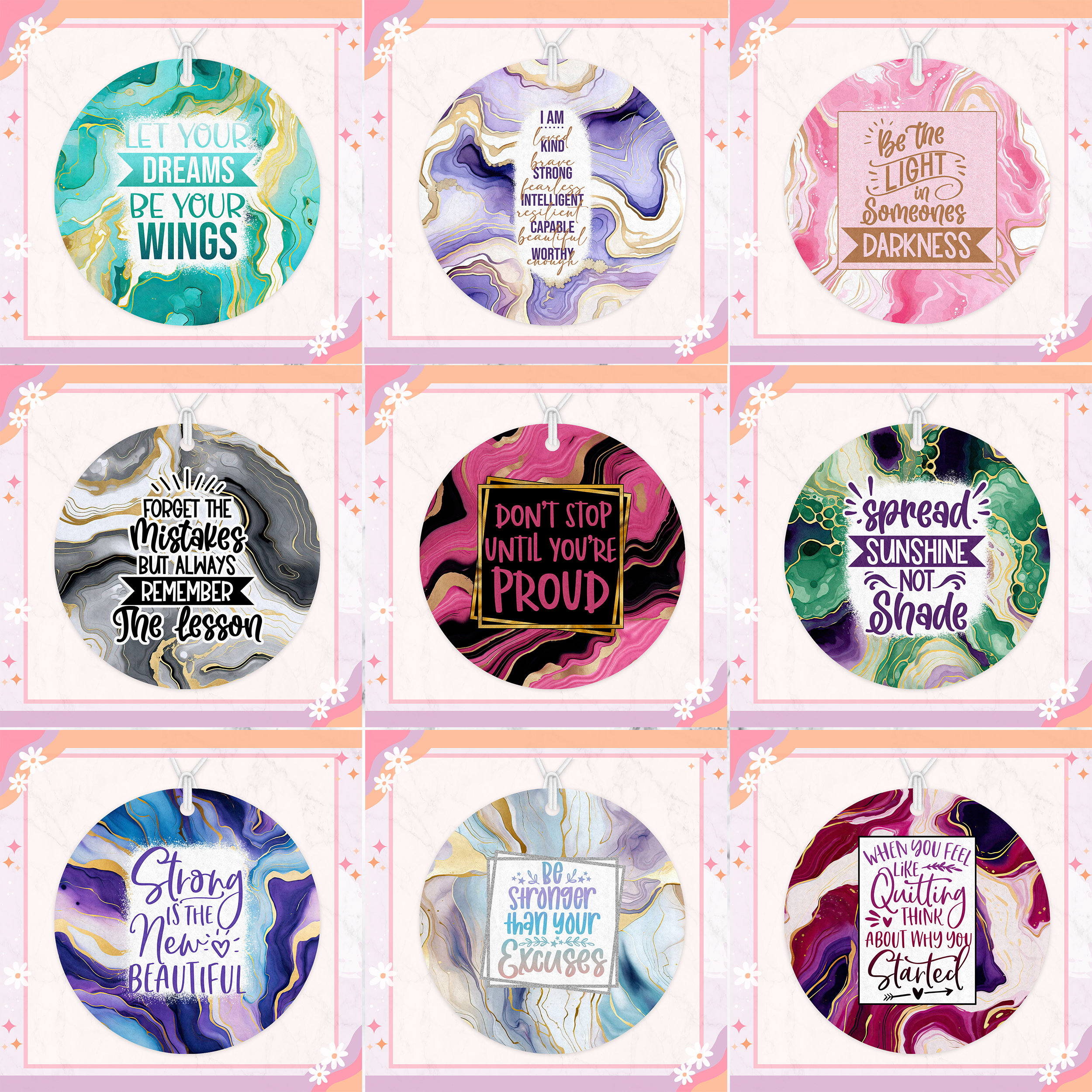 Air Freshener Sublimation Design Bundle, Air Freshener Bundle, Square Sublimation Air Freshener Designs, Air Freshener Designs