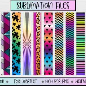 Paquete de sublimación de pulsera de llavero G1, sublimación de llavero, diseños de llavero, sublimación de llavero png, plantilla de pulsera, diseños digitales