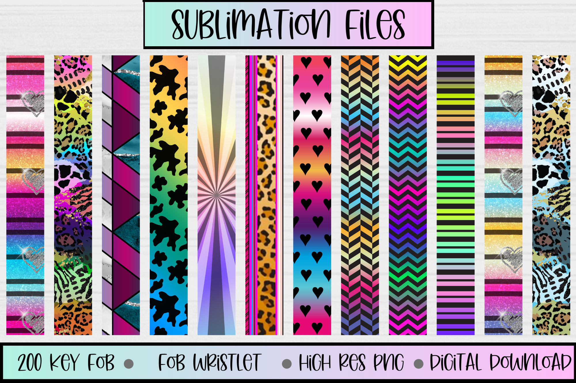 Key Fob Wristlet Sublimation Bundle G1 Keychain Sublimate Etsy