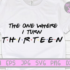 Dertien SVG, degene waar ik 13 SVG word, verjaardag SVG, Tumbler sticker SVG, cameo