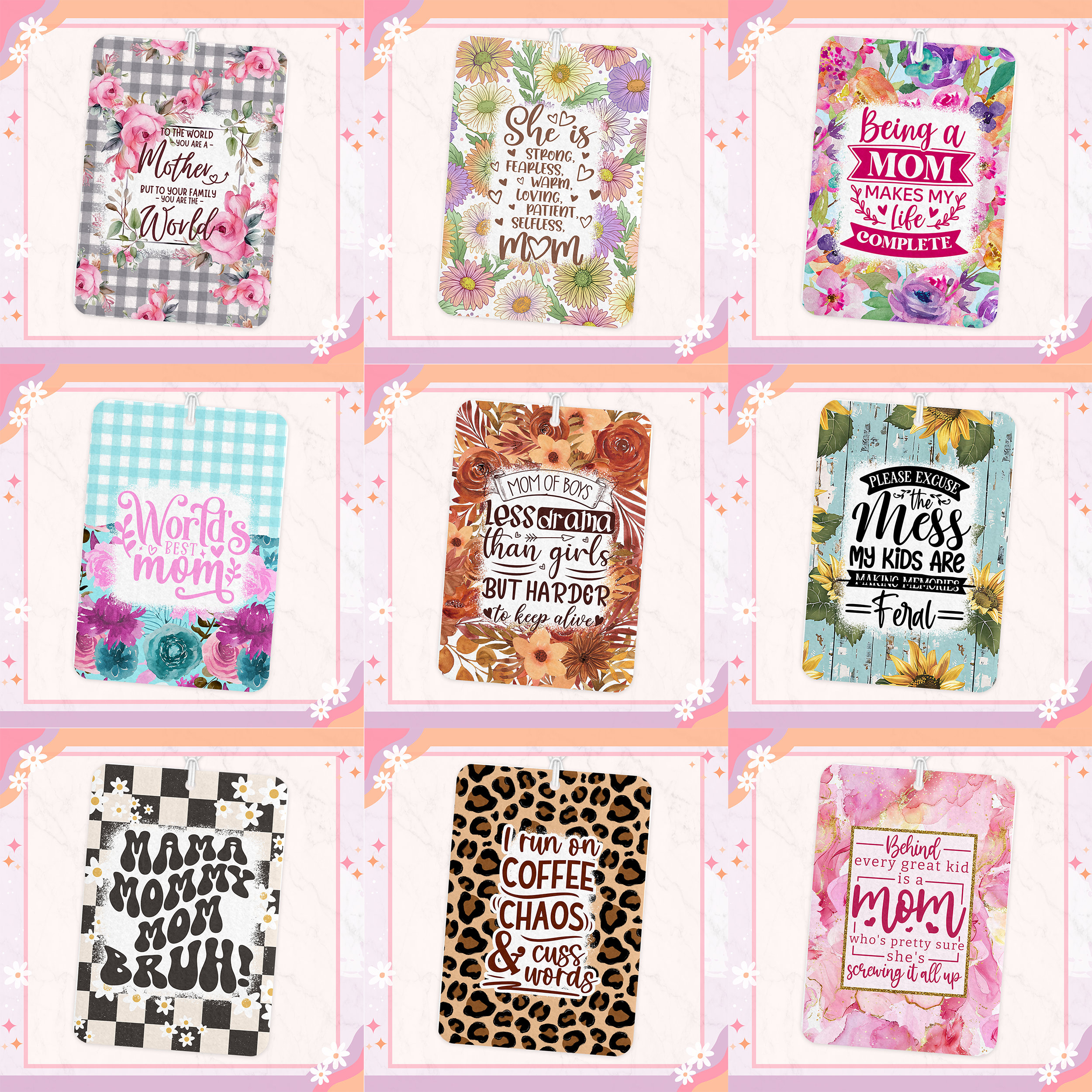 Air Freshener Sublimation Design Bundle, Air Freshener Bundle, Rectangle Sublimation Air Freshener Designs, Air Freshener Designs