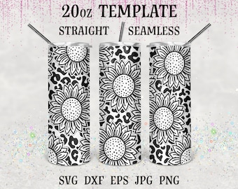 Sunflower Leopard Burst Tumbler Template svg, Burst tumbler svg,Burst Template svg,Tumbler Tape Template,Tumbler Template Burst svg,Peekaboo