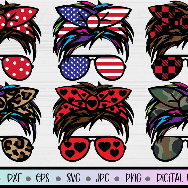 Pixie Mom svg Bundle, Pixie hair svg, Mom life SVG, Momlife Pixie hair Svg,Patriotic svg, Files For Cricut and silhouette