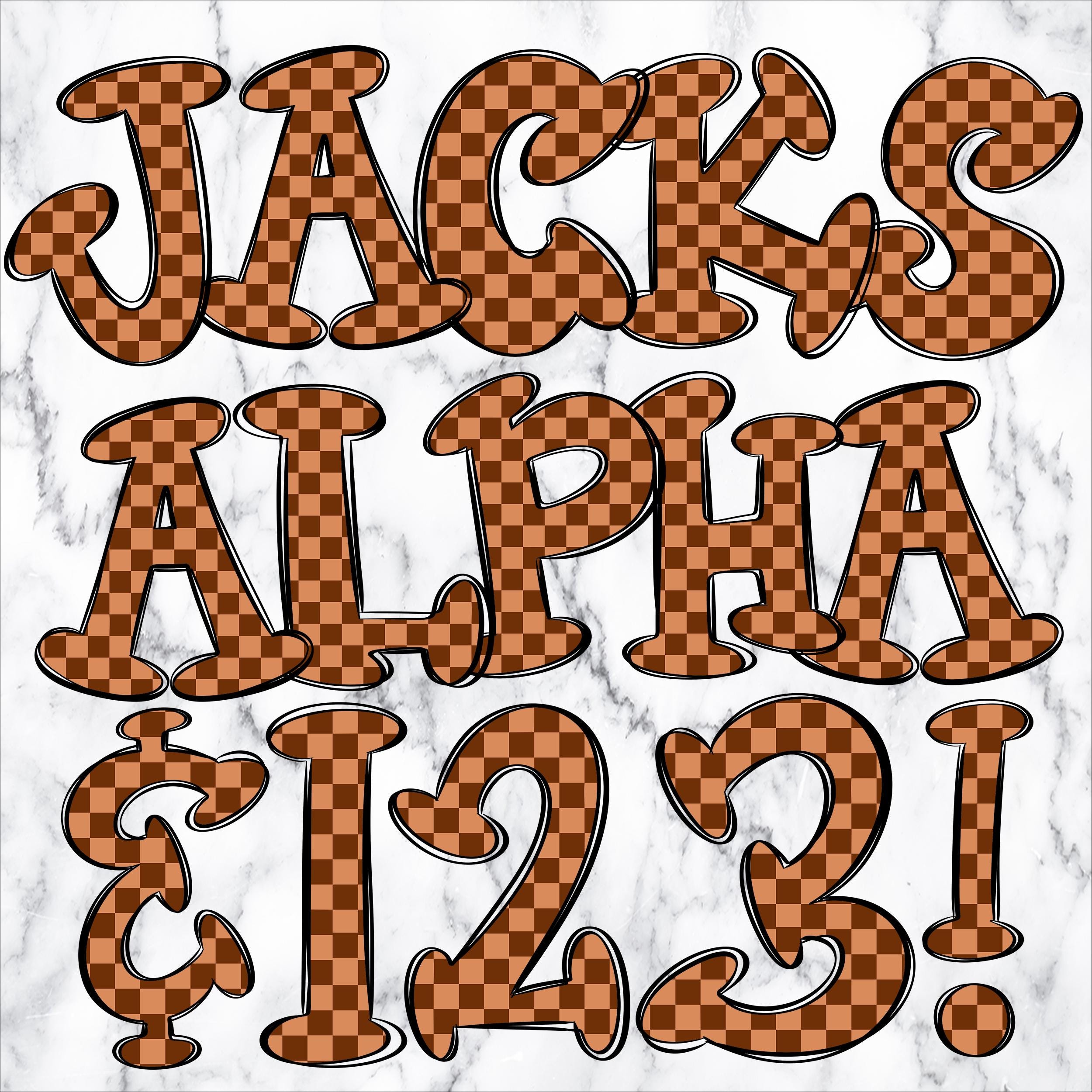 Checked Letters Fall Checkered Letters Alphabet PNG Check Alphabet Clipart Printable ...
