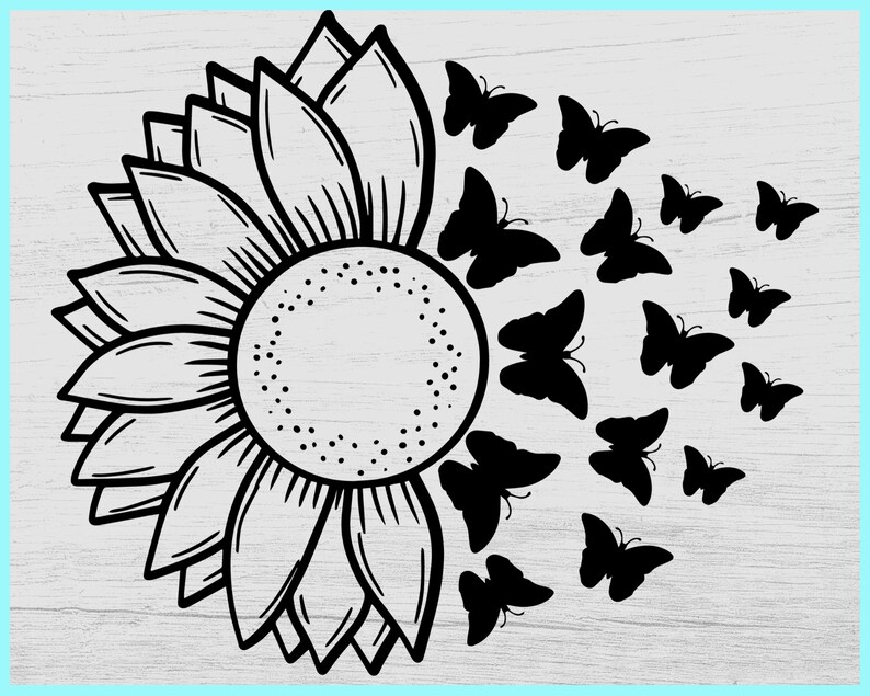 Free Free 144 Sunflower And Butterfly Svg Free SVG PNG EPS DXF File