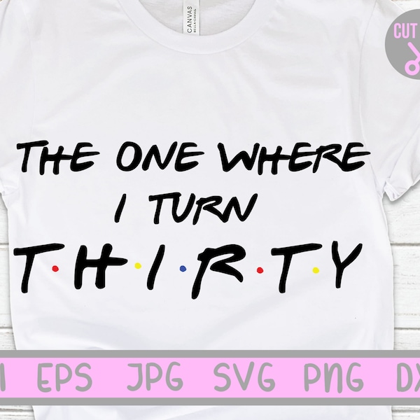 Thirty svg, The one where I turn 30 svg, Birthday svg, tumbler decal sv, cameo