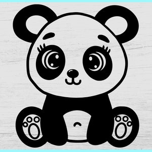 Panda SVG, Panda Clipart, Svg Files and Outline Svg, Panda Line Art ...