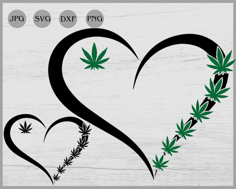 Download Weed Love heart svg Cannabis Heart svg Weed clipart Love | Etsy