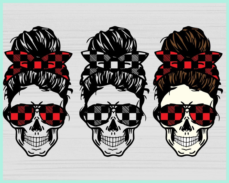 Download Plaid Mom Skull svg Bundle Mom Skull Christmas svg Mom life | Etsy