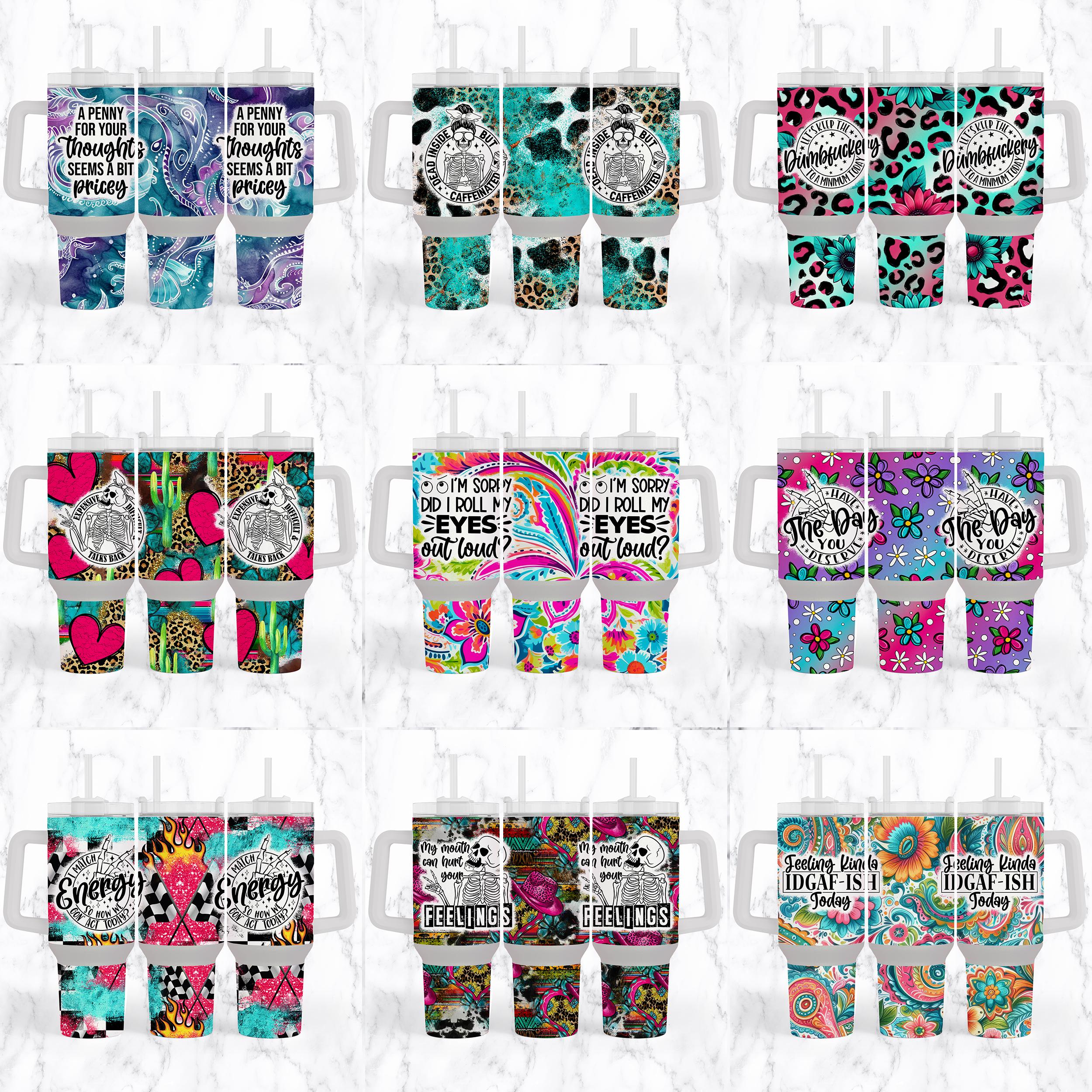 Sarcastic 40oz Quencher Tumbler Funny Sublimation PNG, Sarcasm 40 oz Tumbler Wrap, Adult Stanley Tumbler Wrap, Sassy Tumbler with Handle