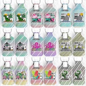 Lustige „Sei kein“ niedlicher sarkastischer Hand-Desinfizierer-Sublimations PNG, Hand-Desinfiziererhalter-Desinfizierer-Schlüsselring, Schlüsselanhänger-Desinfizierer-Armband