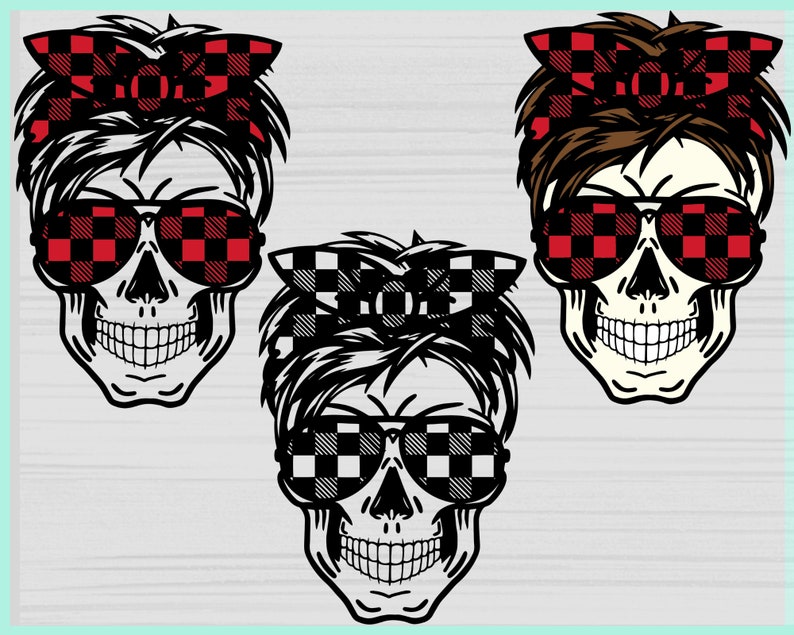 Download Plaid Mom Skull svg Bundle Mom Skull Christmas svg Mom life | Etsy