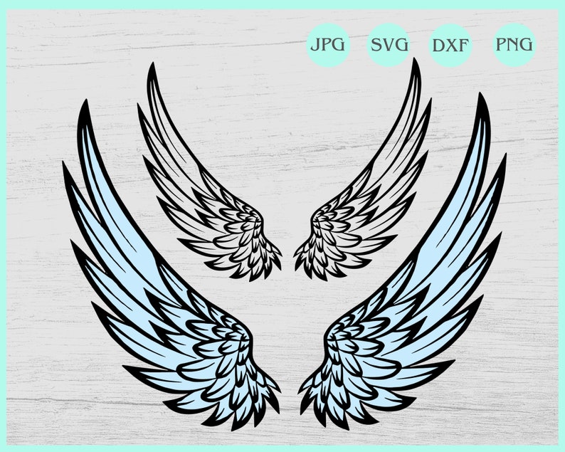 Download Angel Wings SVG Angel svg Memorial svg Angel Wing Vector ...