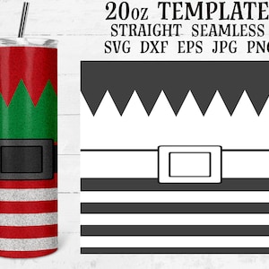 Elfe Noël rafale gobelet modèle svg, svg rafale de gobelet, svg modèle rafale, modèle de ruban adhésif pour gobelet, gobelet modèle rafale svg, coucou