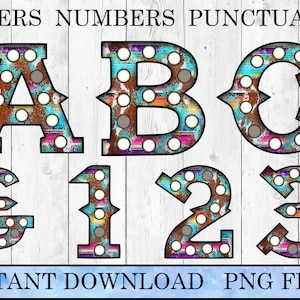 Letras de marquesina occidentales, letras y números de marquesina PNG, conjunto de alfabetos occidentales, letras de patrón, arte del alfabeto para sublimación
