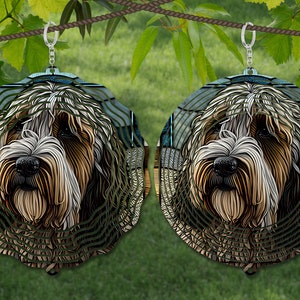 オッターハウンド ウィンド スピナー昇華、犬用ウィンド スピナー SVG、10 インチ ラウンド ドア ハンガー、コースター デザイン、サンキャッチャー、リース サイン PNG