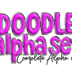 Letras de Doodle Infladas em 3D, Pacote de Letras PNG do Alfabeto Bubble Puff, Clipart do Alfabeto, Alfa Doodle Puffy, Conjuntos Alfa de Sublimação PNG