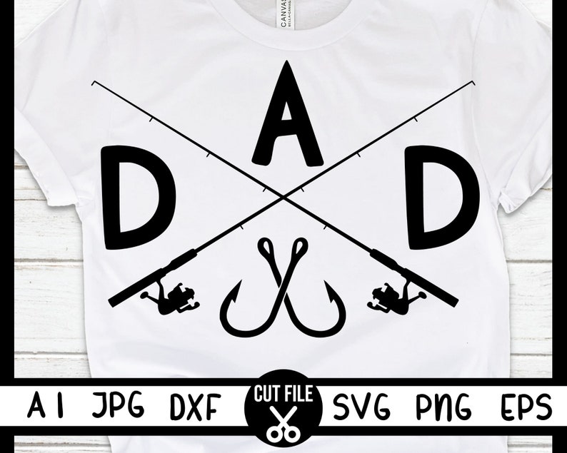 Download Fishing Dad svg Dad svg Father svg Papa svg Both Black and ...