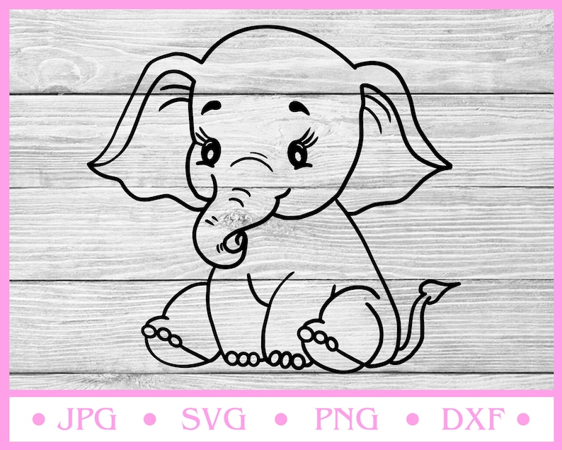Free Free 273 Baby Elephant Outline Svg Free SVG PNG EPS DXF File