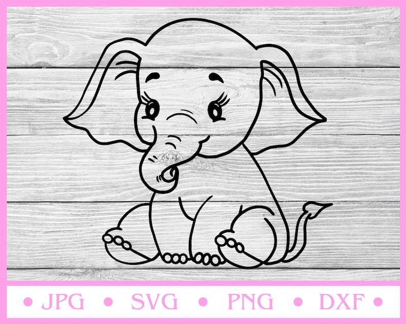 Free Free 146 Baby Elephant Outline Svg Free SVG PNG EPS DXF File