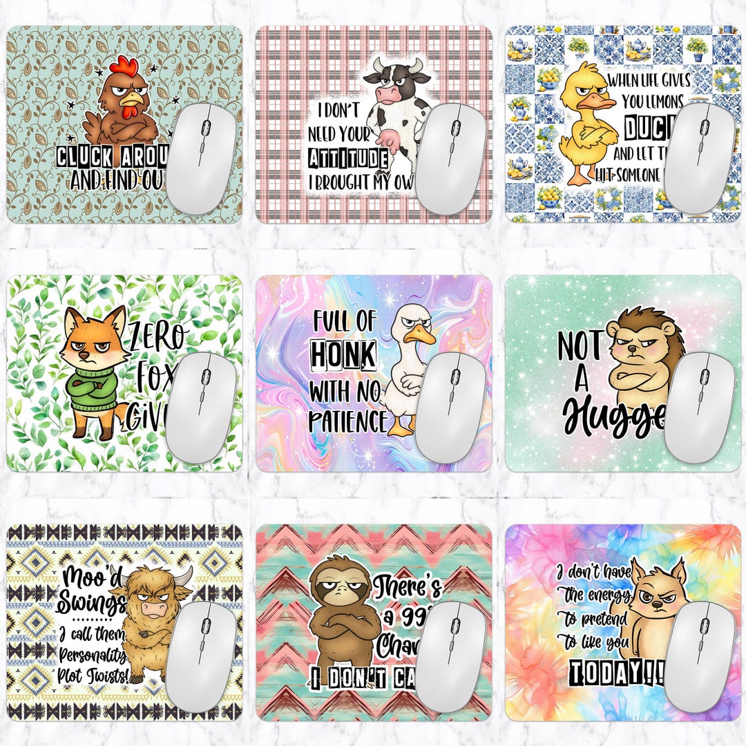 Sarcastic Mousepad Funny Sublimation Design, Sarcasm Mouse Pad, Grumpy ...