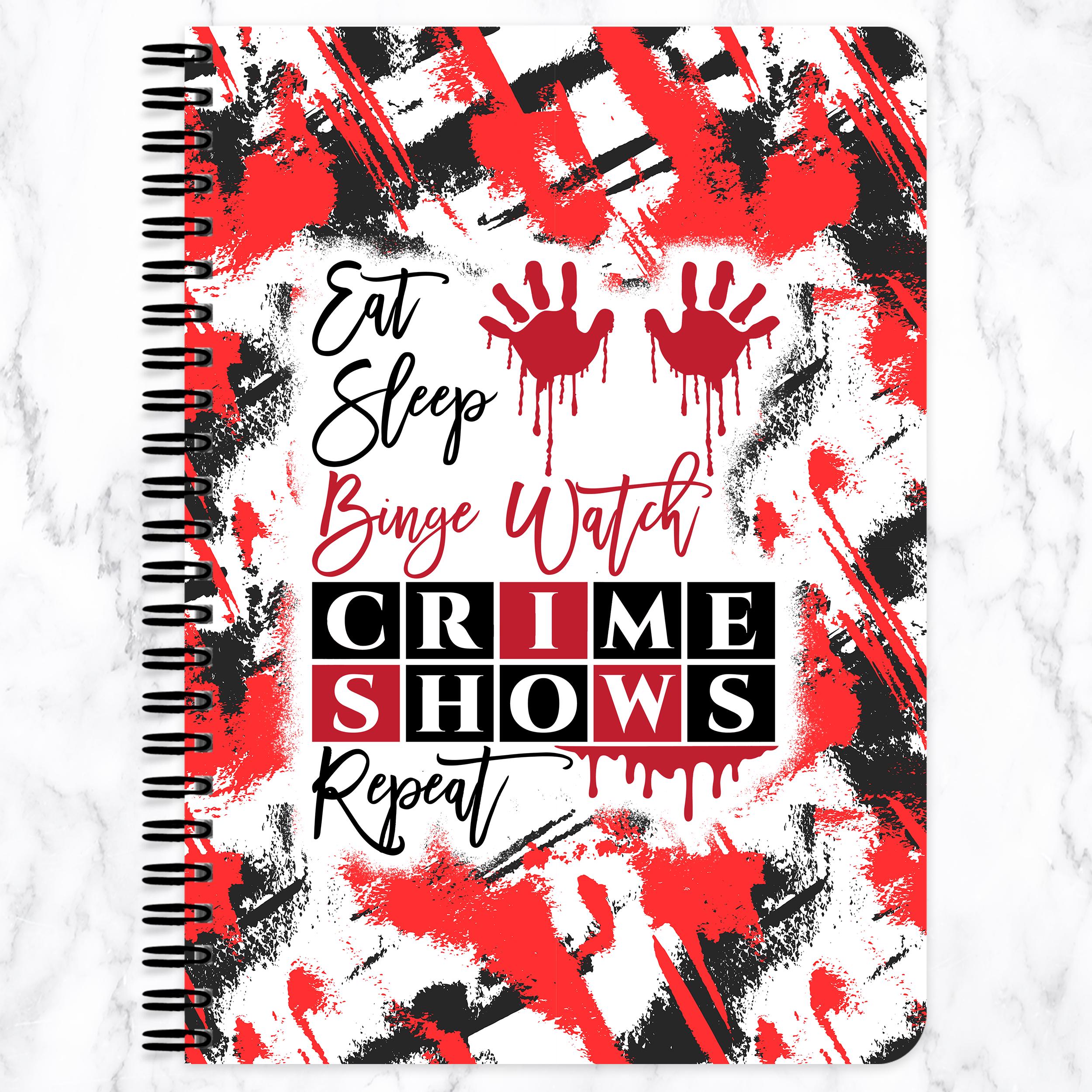 True Crime Notebook Horror Sublimation Design, Crime Scene Journal ...