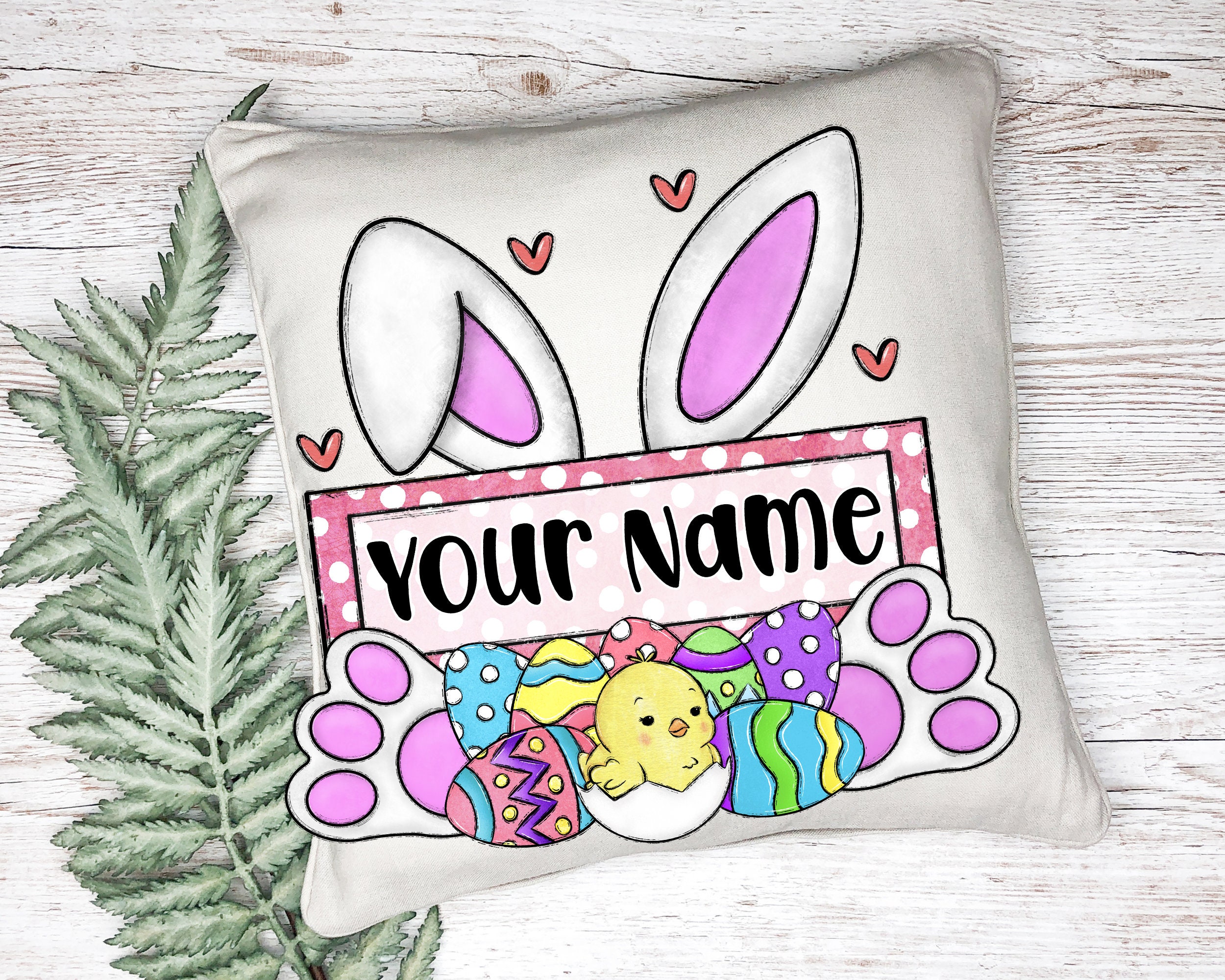 Easter Name Holder Editable Canva Template, Cute Name PNG, Easter ...