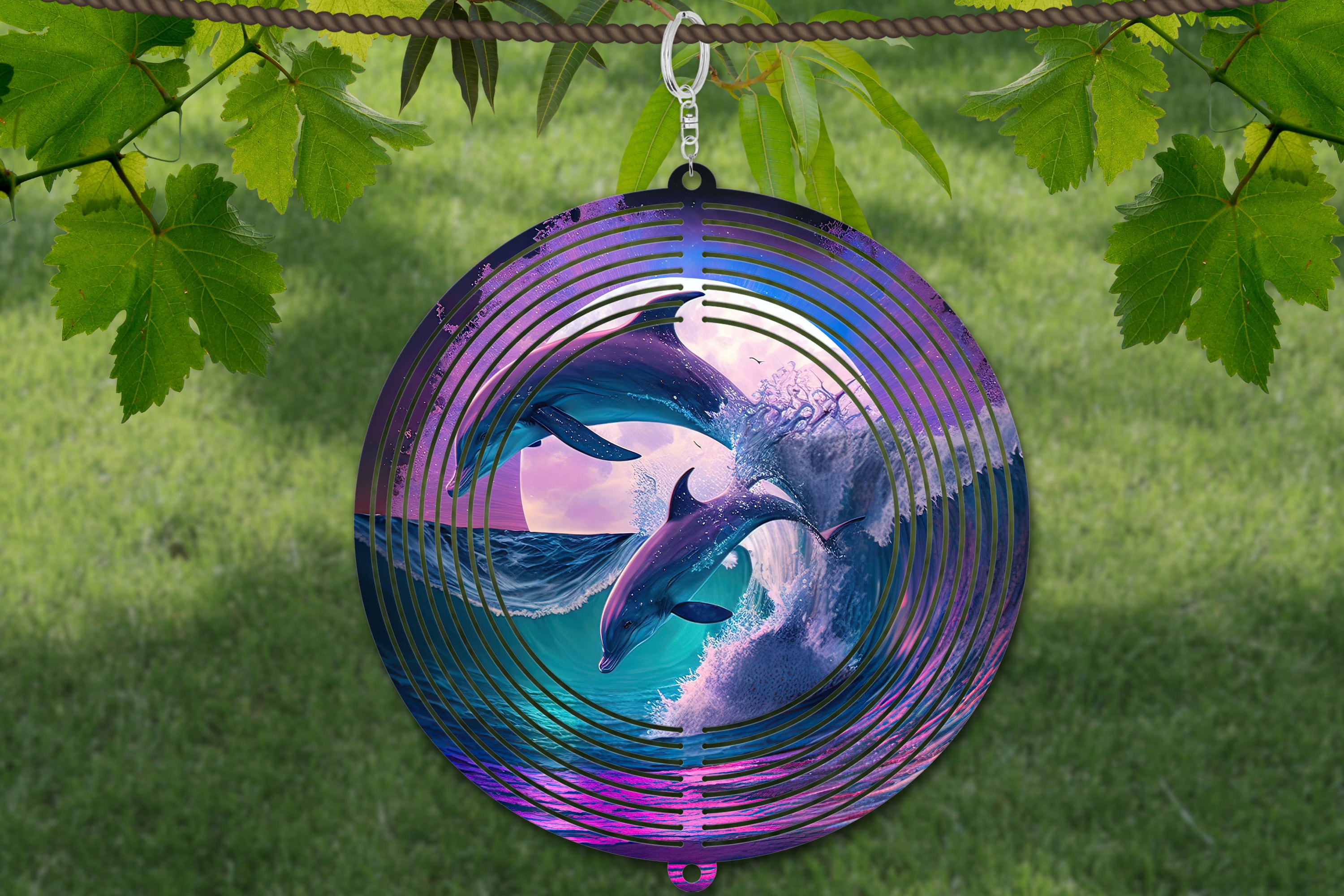 Dolphin Wind Spinner Sublimation PNG Graphic by SmartTemple
