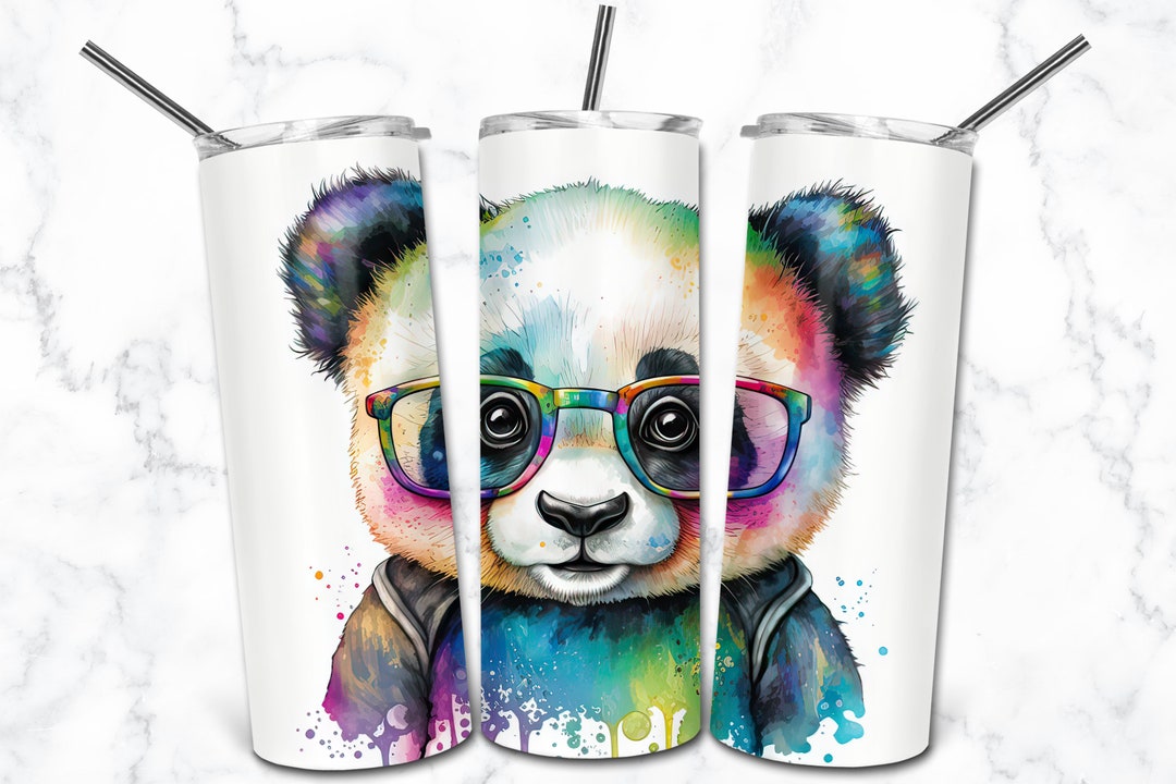 Panda 20oz Skinny Tumbler Sublimation Design Templates, Cute Digital ...