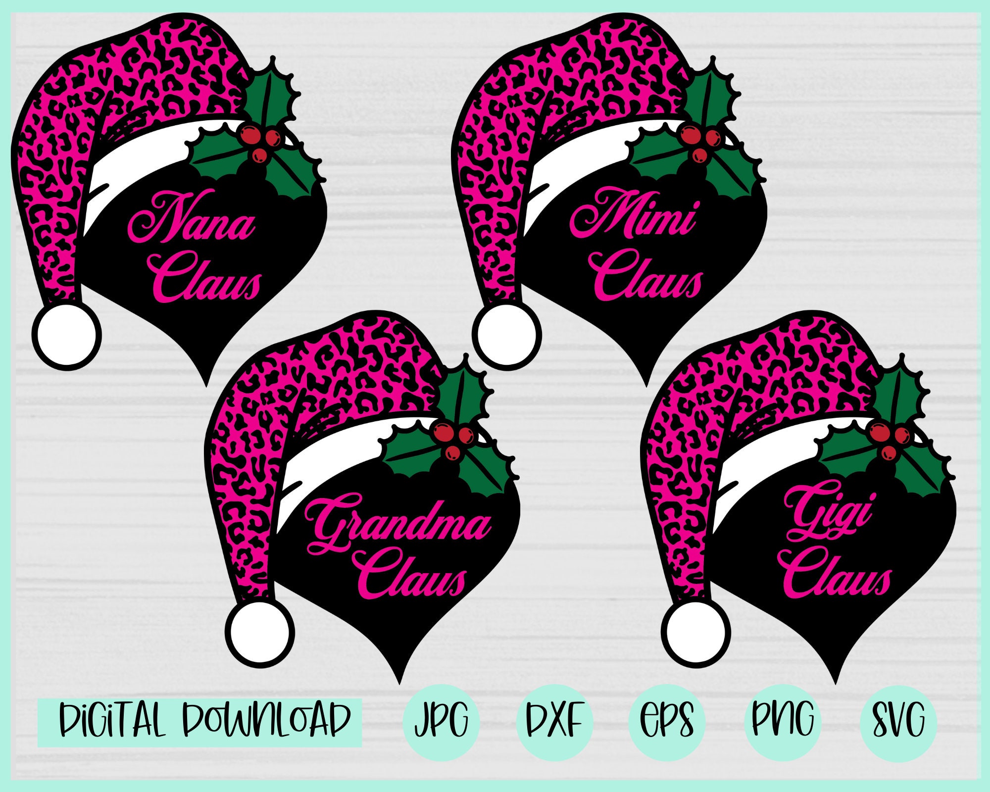 Download Nana Claus SVG Grandma Claus svg Gigi Claus svg Mimi Claus ...