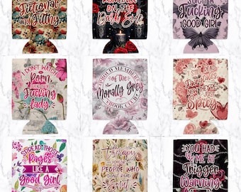 Dark Romance Can Holder Sublimation Design, Adult Can Cooler Bundle, Book lovers Can Cooler, Sassy Stubby Holders, Neoprene Can Holder
