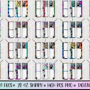 20oz Skinny Pet Photo Tumbler Sublimatie Ontwerpen Bundel G1, 20oz Straight Skinny Photo Tumbler sublimatie drive, 200 pootafdruk Tumblers