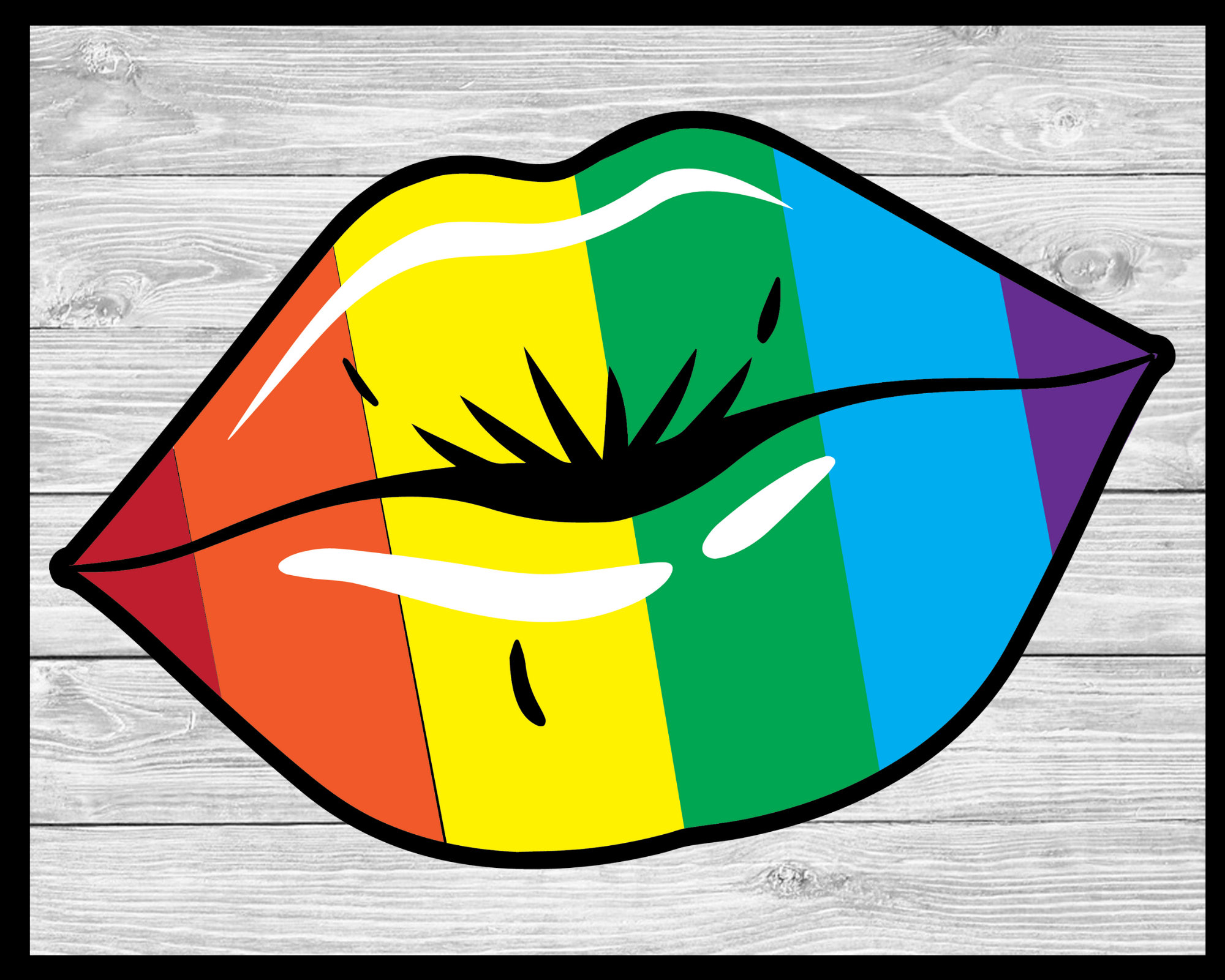 Pride Lips Svg Pride Svg Gay Pride Clipart Lesbian Pride Etsy