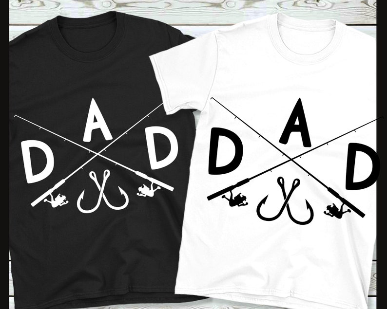 Fishing Dad svg Dad svg Father svg Papa svg Both Black and ...