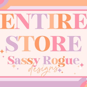 INTERO NEGOZIO - Tutti i design passati e futuri - Accesso a Google Drive - Tutto il negozio Etsy Design a sublimazione più design esclusivi