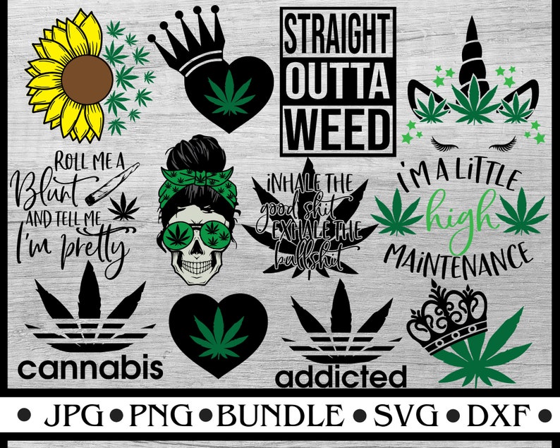 Download Weed svg Bundle weed sunflower svg weed unicorn svg | Etsy