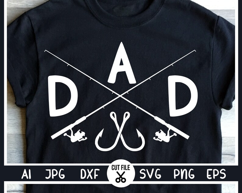 Download Fishing Dad svg Dad svg Father svg Papa svg Both Black and ...