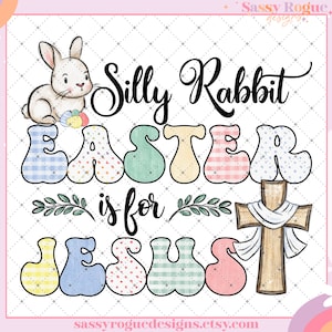 La Pascua del conejo tonto es para Jesús, la Pascua linda, el diseño de Pascua basado en la fe de Jesús, la camisa de Pascua de la mamá cristiana diseña la sublimación popular