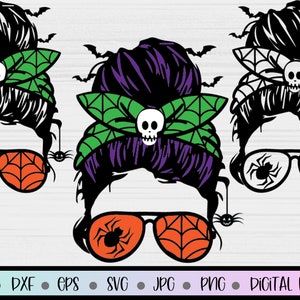 Halloween Mom Leben svg, Messy Bun SVG, Momster svg, Mama der Monster svg, Halloween svg, Momlife Mom brötchen svg, Monster svg, momlife svg