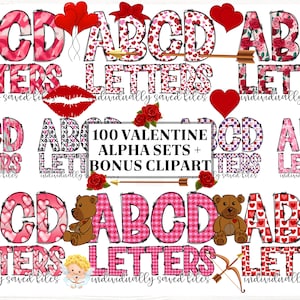 Letras de Doodle de San Valentín con Clip Art PNG, Alfabeto de Doodle de San Valentín, Alfabeto del Día de San Valentín PNG, Cartas de San Valentín, Haz tu propio nombre