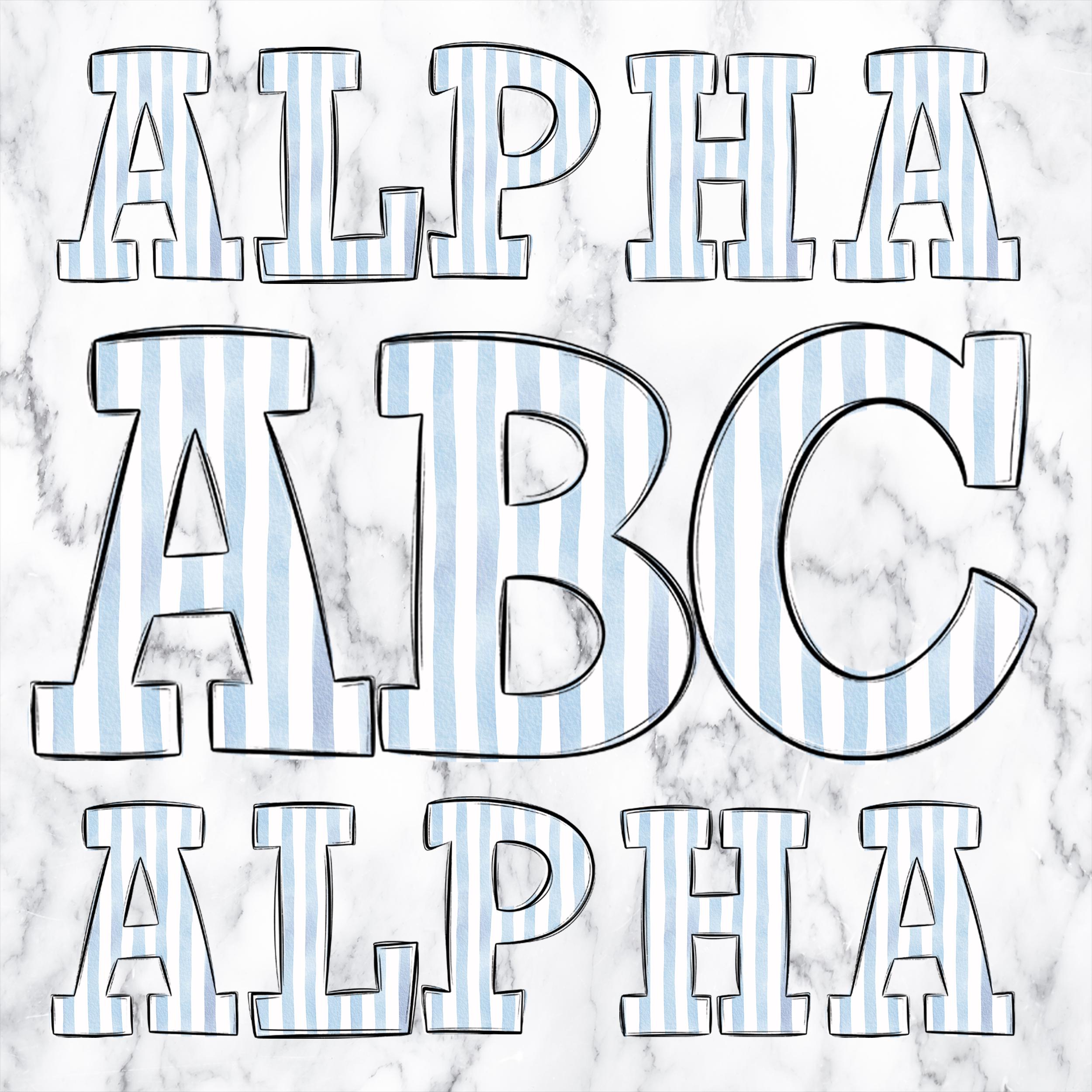 Grandmillenial Floral Letters Alphabet Alphabet Clipart Printable ...