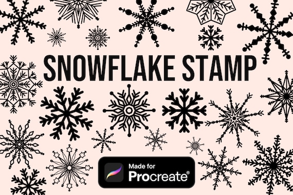 Procreate Snow Flake Stamp, Snowflake Stamps for Procreate, Stamp Brush for  Procreate, Winter Brush Bundle, Christmas Bundle for Procreate 