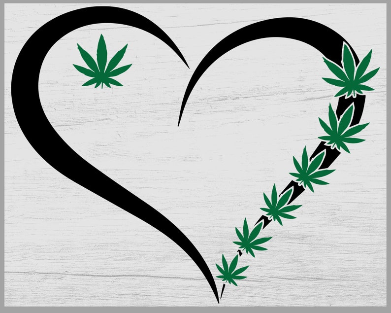 Download Weed Love heart svg Cannabis Heart svg Weed clipart Love | Etsy