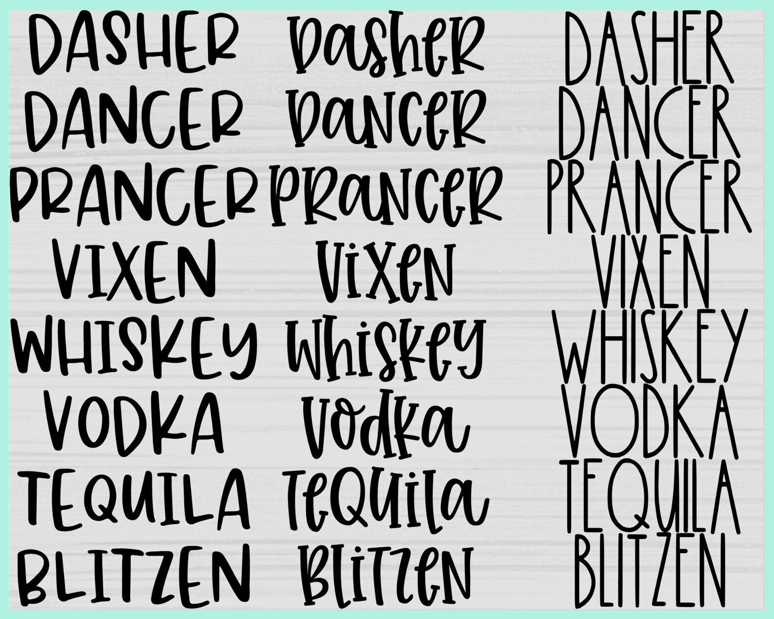 Reindeer Alcohol svg bundle Reindeer Funny names svg | Etsy