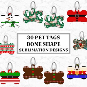Bone Dog Tag Sublimatie Design Bundel, Bone Dog Tag Bundel, Pet Tag Sublimatie Ontwerpen, Bone Dog Tag Ontwerpen, Sublimatie Bundel