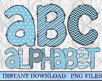 Doodle Letters and Numbers, Doodle Sublimation Letters & Numbers PNG, Doodle Alphabet set, Pattern Letters, Alphabet Art for Sublimation