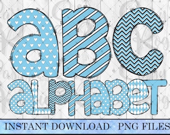 Doodle Letters and Numbers, Doodle Sublimation Letters & Numbers PNG, Doodle Alphabet set, Pattern Letters, Alphabet Art for Sublimation