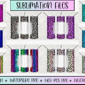 Bleach Leopard Print Tumbler Sublimation Designs Bundle, Bleach Cheetah Tumbler png, 20oz Leopard Tumbler sublimation, 200 Tumbler files,