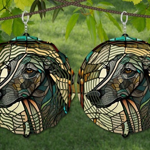Greyhound Wind Spinner Sublimation, Dog Wind Spinner SVG, 10 pouces Round Door Hanger, Coaster Design, Suncatcher PNG, couronne signe PNG